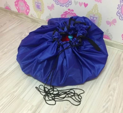 Kruzzel Hrací deka, vak na hračky 2v1 150 cm modrá
