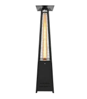 GORDON G1535 Terasový plynový ohřívač s efektem plamene, 13 kW, černý