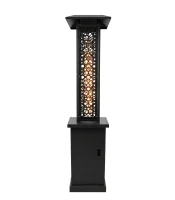 GORDON G1543 Terasový plynový ohřívač s efektem plamene 13 kW, černý