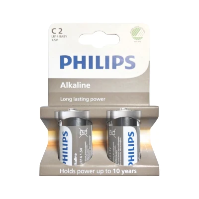 Philips BAT0677 Alkalická baterie LR14 1,5 V, 2 ks