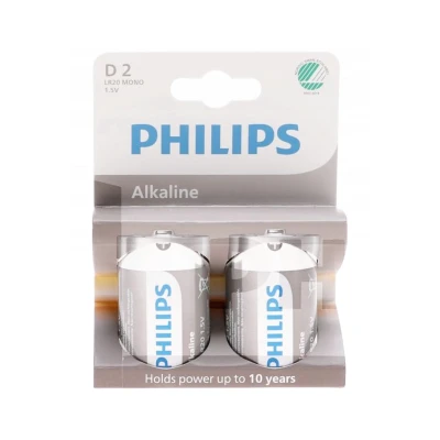 Philips BAT0678 Alkalická baterie LR20, 2 ks