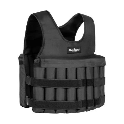 Rebel RBA-2525-20 Zátěžová vesta nastavitelná 20 kg, černá