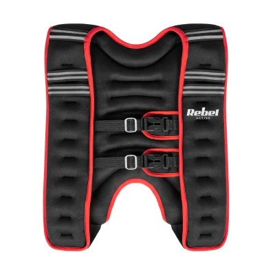 Rebel RBA-2527-10 Neoprenová zátěžová vesta 10 kg, černo-červená