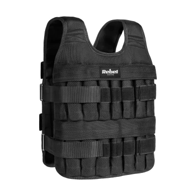 Rebel RBA-2526-40 Zátěžová vesta nastavitelná 40 kg, černá