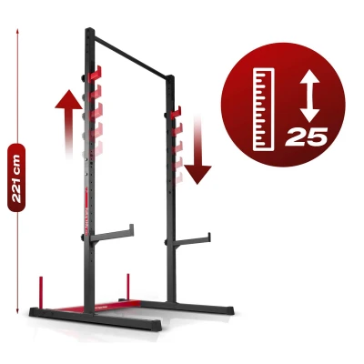 Neo-Sport 130400 Multifunkčný stojan na činky s hrazdou Apex Frame, nosnosť až 300 kg