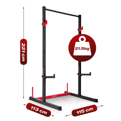 Neo-Sport 130400 Multifunkčný stojan na činky s hrazdou Apex Frame, nosnosť až 300 kg