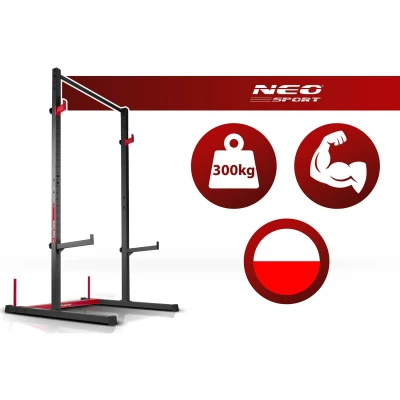 Neo-Sport 130400 Multifunkčný stojan na činky s hrazdou Apex Frame, nosnosť až 300 kg