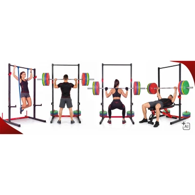 Neo-Sport 130400 Multifunkčný stojan na činky s hrazdou Apex Frame, nosnosť až 300 kg
