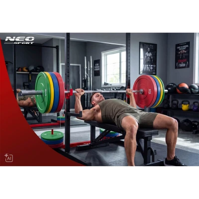 Neo-Sport 130400 Multifunkčný stojan na činky s hrazdou Apex Frame, nosnosť až 300 kg