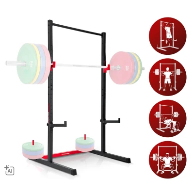 Neo-Sport 130400 Multifunkčný stojan na činky s hrazdou Apex Frame, nosnosť až 300 kg