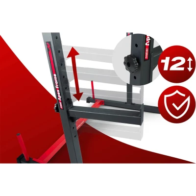Neo-Sport 130400 Multifunkčný stojan na činky s hrazdou Apex Frame, nosnosť až 300 kg