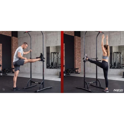 Neo-Sport 130300 Samostatne stojaca multifunkčná hrazda Apex Dip, nosnosť 100 kg