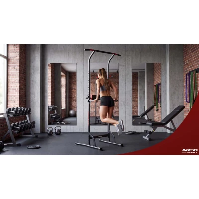 Neo-Sport 130300 Samostatne stojaca multifunkčná hrazda Apex Dip, nosnosť 100 kg
