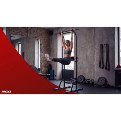 Neo-Sport 130300 Samostatne stojaca multifunkčná hrazda Apex Dip, nosnosť 100 kg