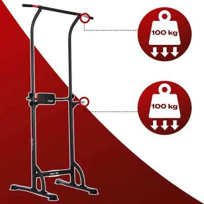 Neo-Sport 130300 Samostatne stojaca multifunkčná hrazda Apex Dip, nosnosť 100 kg