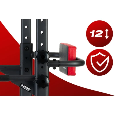 Neo-Sport 130300 Samostatne stojaca multifunkčná hrazda Apex Dip, nosnosť 100 kg