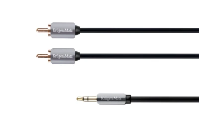 Kruger&Matz KM0309 Kabel jack 3,5 mm - 2× RCA stereo 1,0 m