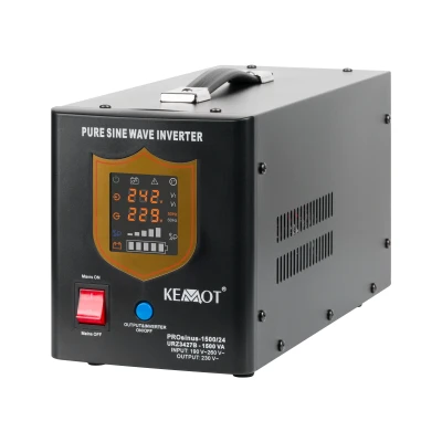 Kemot URZ3427B PROsinus-1500/24 záložní zdroj s čistou sinusovkou a nabíjením 24V/230V 1500VA/1050W - černý