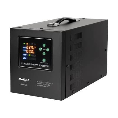 Rebel RB-4030 POWER-2000-LFP4 Záložní zdroj - čistá sinusoida, nabíjení 12V/230V 2000VA/1200W