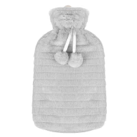 Ruhhy 28343 Ohrievacia fľaša s fleecovým obalom, 2 l, sivá