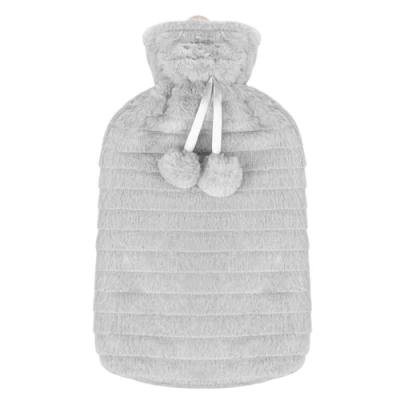 Ruhhy 28343 Ohrievacia fľaša s fleecovým obalom, 2 l, sivá