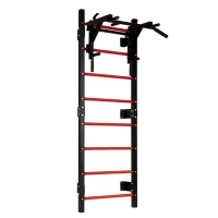 MOVEPRO TH-GL215 Gymnastické žebřiny s hrazdou 215 cm, černo-červené