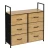 MultiStore GIC-C105-19 Komoda so 6 textilnými zásuvkami 80 x 24 x 87 cm, hnedo-čierna