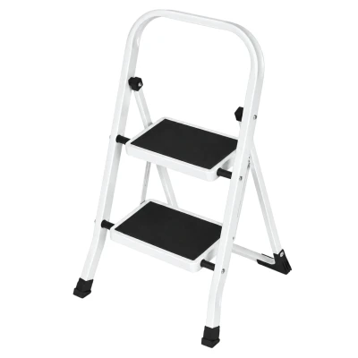 ModernHome LTLA2 Skládací ocelové schůdky 2stupňové, protiskluzové, nosnost 150 kg