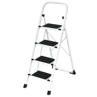 ModernHome LTLA4 Skládací ocelové schůdky 4stupňové, protiskluzové, nosnost 150 kg