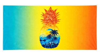 Gordon H88 Plážová osuška rychleschnoucí z mikrovlákna, ananas, 100 x 180 cm