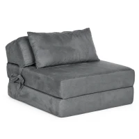 ModernHome DA001-4 Rozkladacia penová pohovka 190 x 70 cm, 2 v 1, sivá