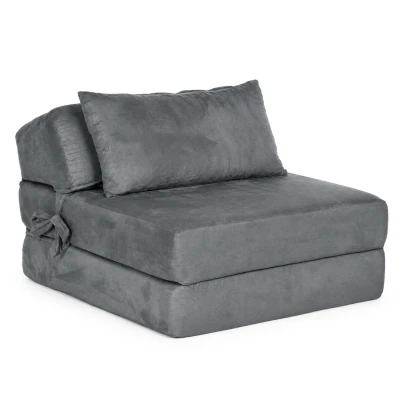 ModernHome DA001-4 Rozkladacia penová pohovka 190 x 70 cm, 2 v 1, sivá