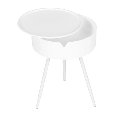ModernHome CT3022 Odkladací stolík s odnímateľnou doskou 40 cm, biely