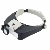 APT AG578A Náhlavní lupa s LED osvětlením, zvětšení 1,5x - 17x, černo-šedá