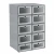 APT DA603 Organizér na boty s průhlednými dvířky 32 x 21 x 12 cm, sada 10 ks, šedý