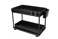 APT DA675 Dvoupatrový organizér pod dřez s výsuvnou zásuvkou 39 x 22 x 30 cm, černý