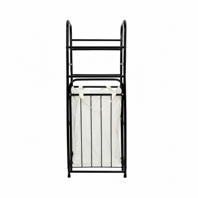 APT DA590 Koš na prádlo se 2 policemi, 54 l, 99 x 37 x 35 cm, černý