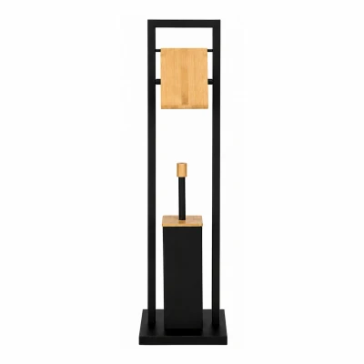 APT DA681 Stojan na toaletní papír s WC štětkou 72 cm, černý