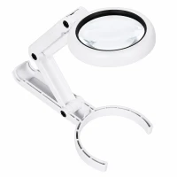 APT DA716A Skládací lupa s LED osvětlením 5x / 11x, 6 LED, bílá