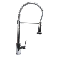 APT DA756A Kuchynská batéria s ohybným otočným ramenom, 51 cm, strieborná