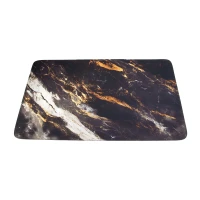 APT DA435A Koupelnová předložka s mramorovým vzorem 50 x 80 cm, černá