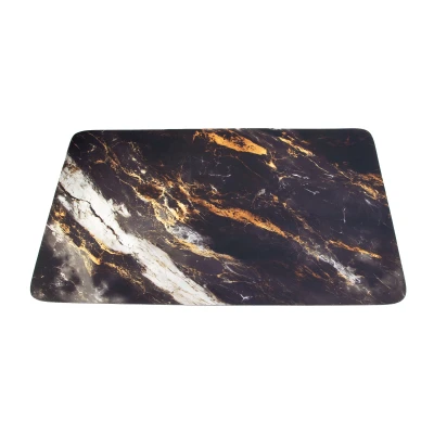 APT DA435A Koupelnová předložka s mramorovým vzorem 50 x 80 cm, černá
