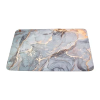 APT DA435B Koupelnová předložka s mramorovým vzorem 50 x 80 cm, šedá