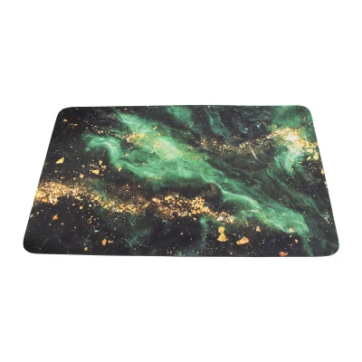 APT DA435C Koupelnová předložka s mramorovým vzorem 50 x 80 cm, zelená