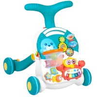 Ricokids RK-810 Dětské chodítko s interaktivním stolkem 3 v 1, bílo-modré