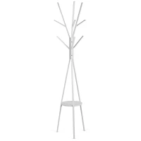 Massido MS-869 Stojanový věšák na oblečení, 12 ramen, 181 cm, bílý