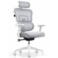Sofotel 240303 Ergonomická kancelářská židle Nicea, bílo-šedá