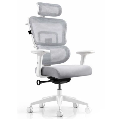 Sofotel 240303 Ergonomická kancelářská židle Nicea, bílo-šedá