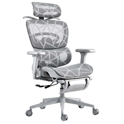 Sofotel 243200 Ergonomická kancelářská židle Avion s podnožkou, šedá
