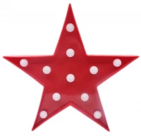 KIK KX9935_6 LED dekorácie hviezda, 28 cm - červená